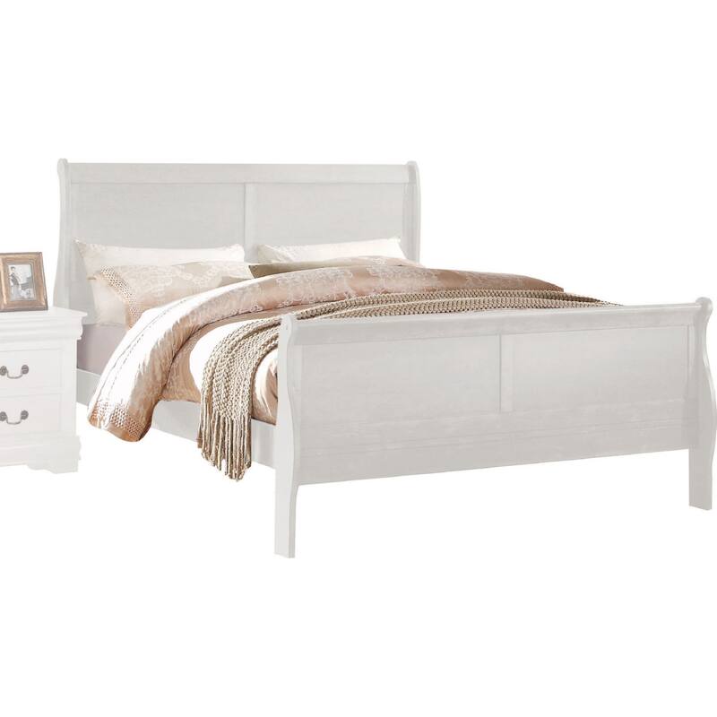 Twin Size Transitional Solid Wood Bed with KD Headboard and Footboard