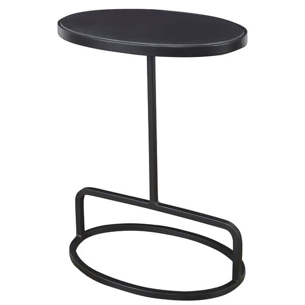 slide 2 of 5, Uttermost Jessenia Black Marble Accent Table - 18"W x 23"H x 12"D