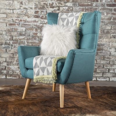 Teal 32.5" High Back Wingback Chair