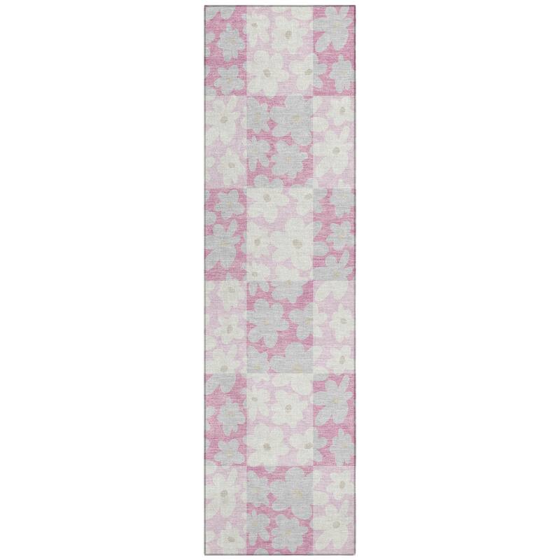 Machine Washable Indoor/ Outdoor Floral Krissy Chantille Rug