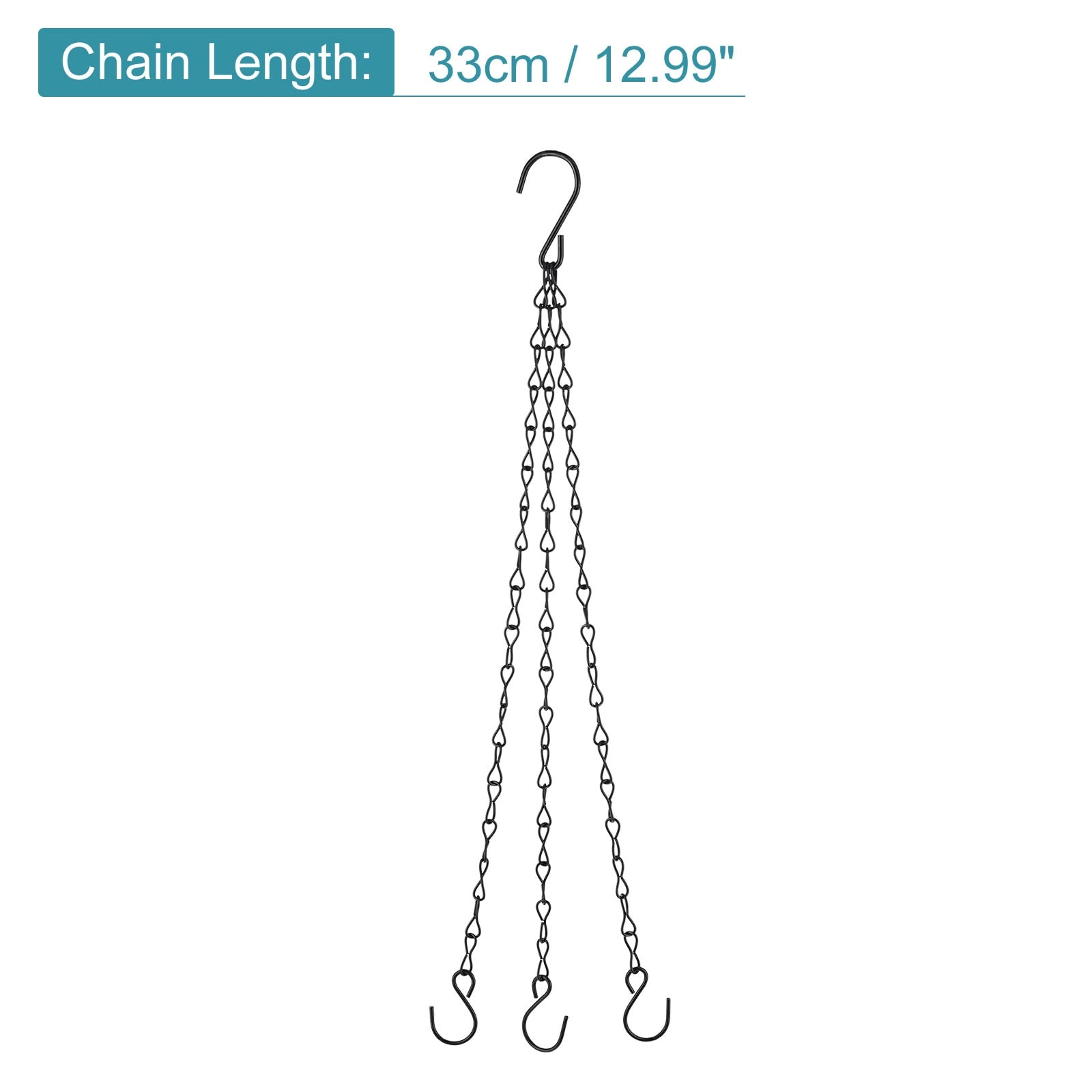 4pcs Hanging Chains 200cm Extension Rope Hanger Holders with Hook Loop  Silver