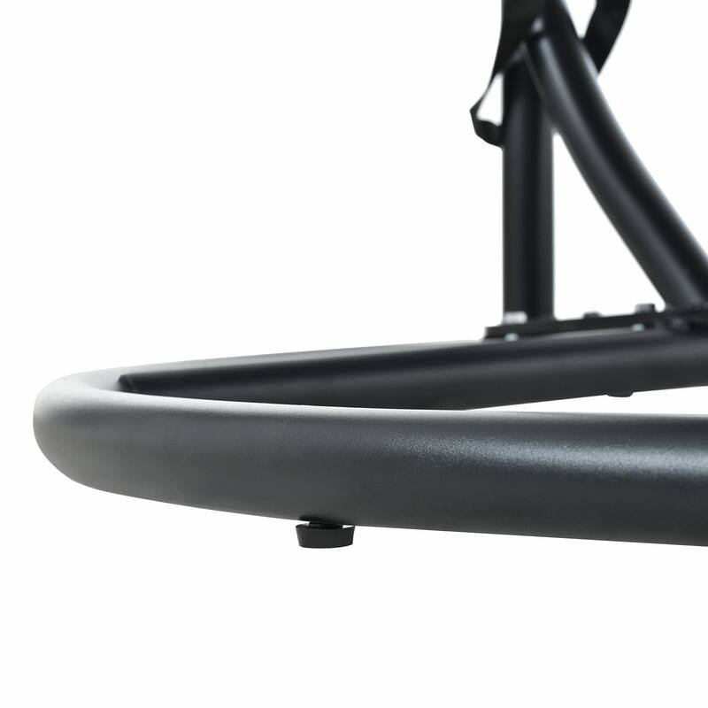 Single Person Folding Egg Chair with Stand, Indoor Outdoor Hanging Wicker Swing Chair with Adjustable Feet