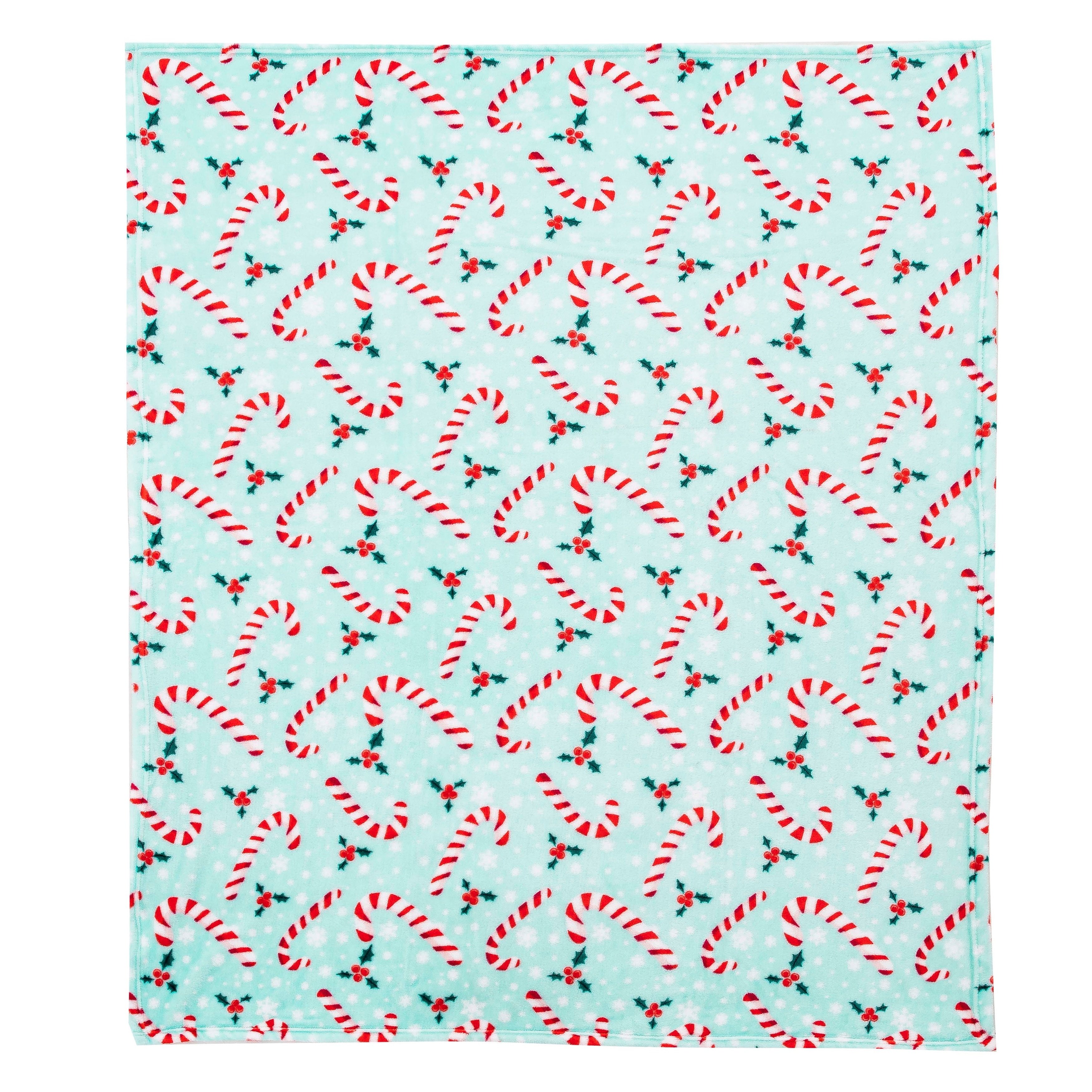 Candy Cane Snowflakes Silk Touch Throw Blanket