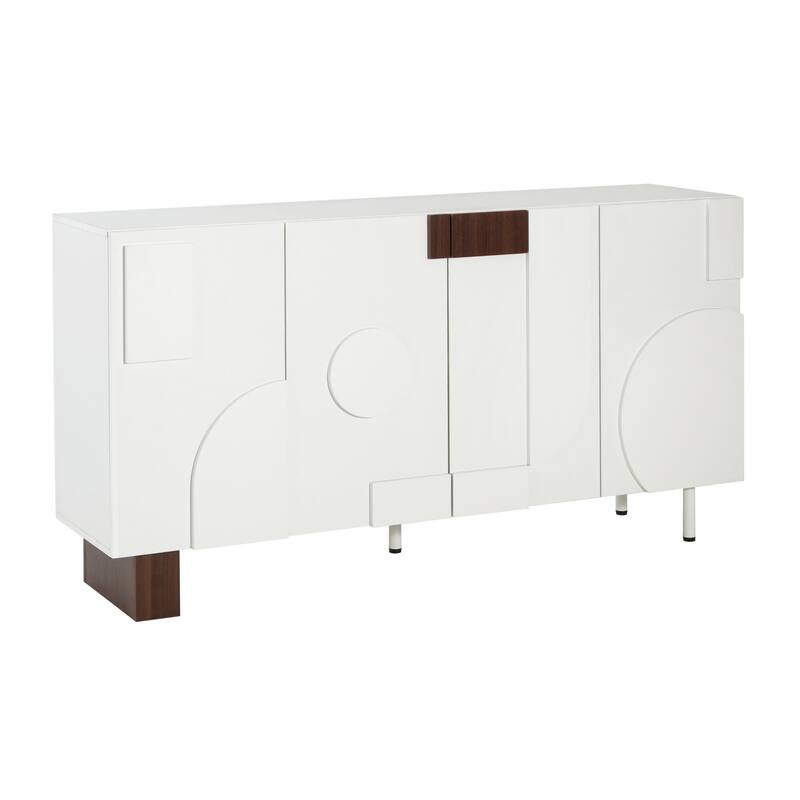 Christopher Knight Home - Modern Sideboard Buffet Cabinet, Soft-close Doors & Adjustable Shelves, Versatile Multi-Space Use
