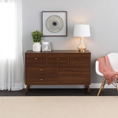 Prepac Milo Mid-Century Modern 7-Drawer Dresser