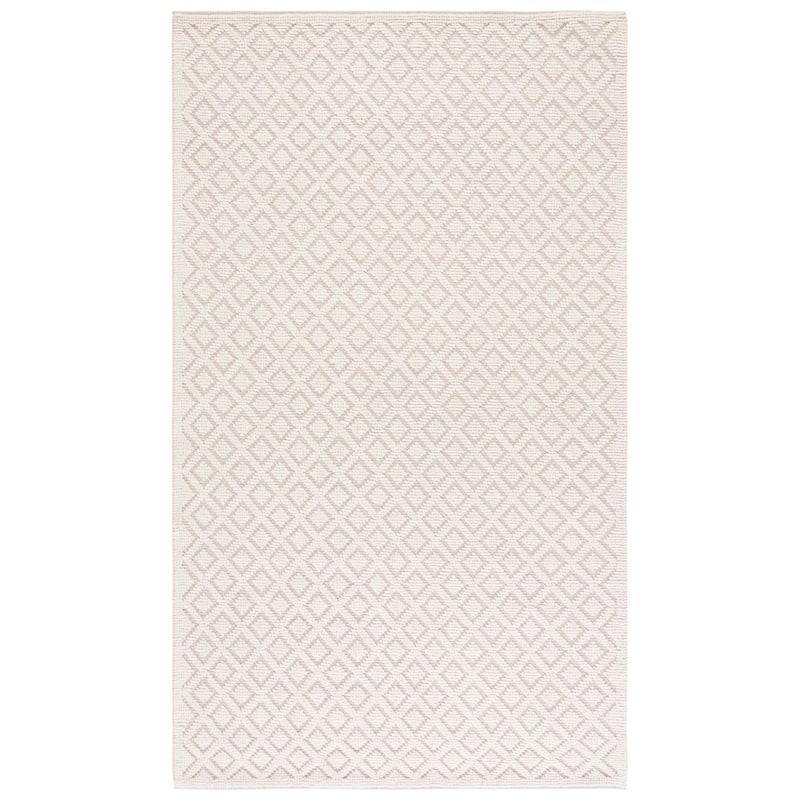 SAFAVIEH Handmade Vermont Latrice Wool Rug - 6' Square - Ivory