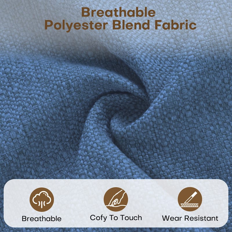 26" Upholstered Counter Height Swivel Bar Stool, Counter Stools with Solid Wood Legs - 39.37"H x 22.44"D x 21.65"W