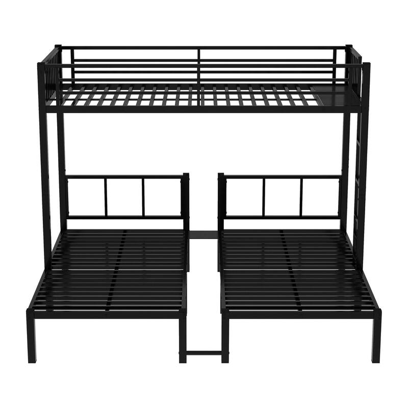 Triple Bunk Bed Separates Into 3 Twin Platform Beds for Kids