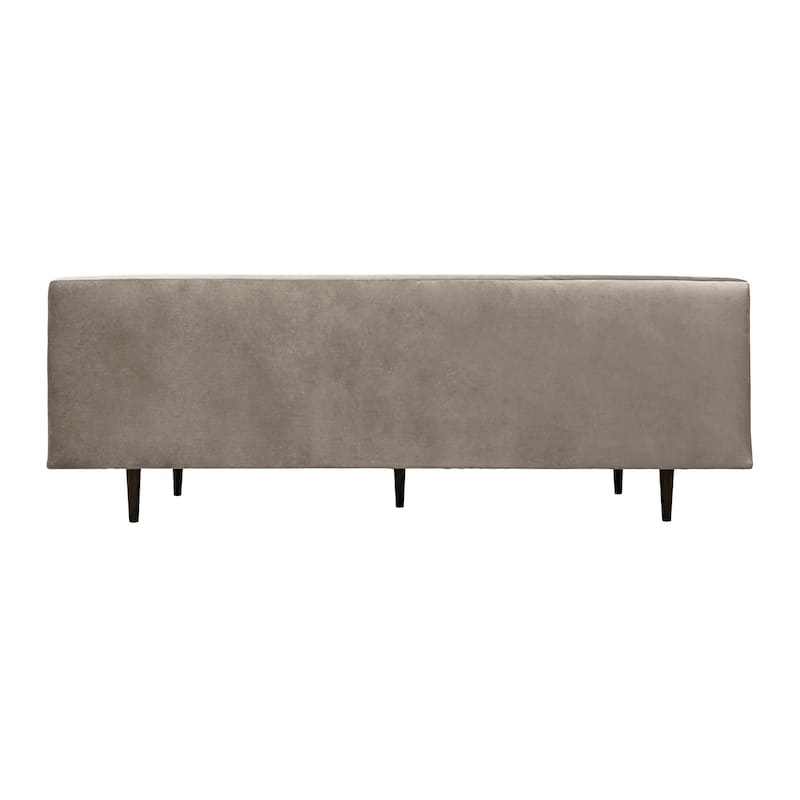 Annabelle 80" Fabric or Velvet 3 Seater Tufted Chesterfield Sofa with Black Wood Legs