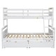 preview thumbnail 4 of 21, Twin Over Full Bunk Bed with Ladder & Storage Drawers