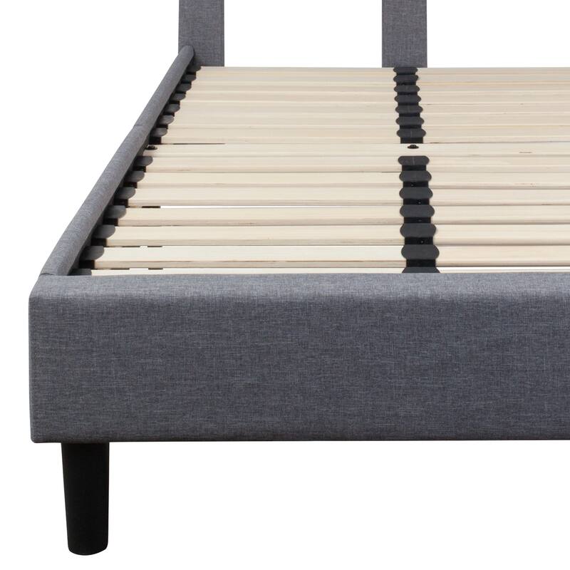 Arched Tufted Upholstered Platform Bed