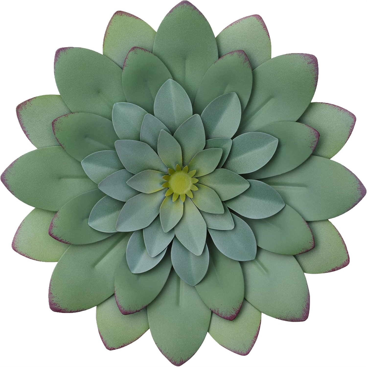 Succulent Metal Flowers Wall Decor