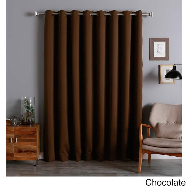 Aurora Home Extra-wide 100x84-inch Thermal Blackout Curtain Panel. - 100 x 84 - Chocolate