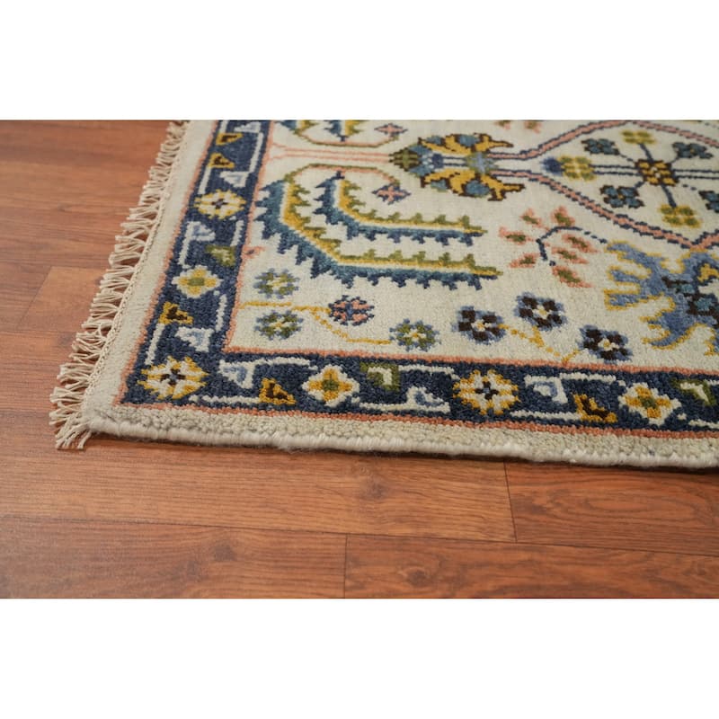 Hand-knotted Traditional Wool Multi-Colored Geometric Area Rug Oriental Carpet - 8' 2'' X 2' 6''