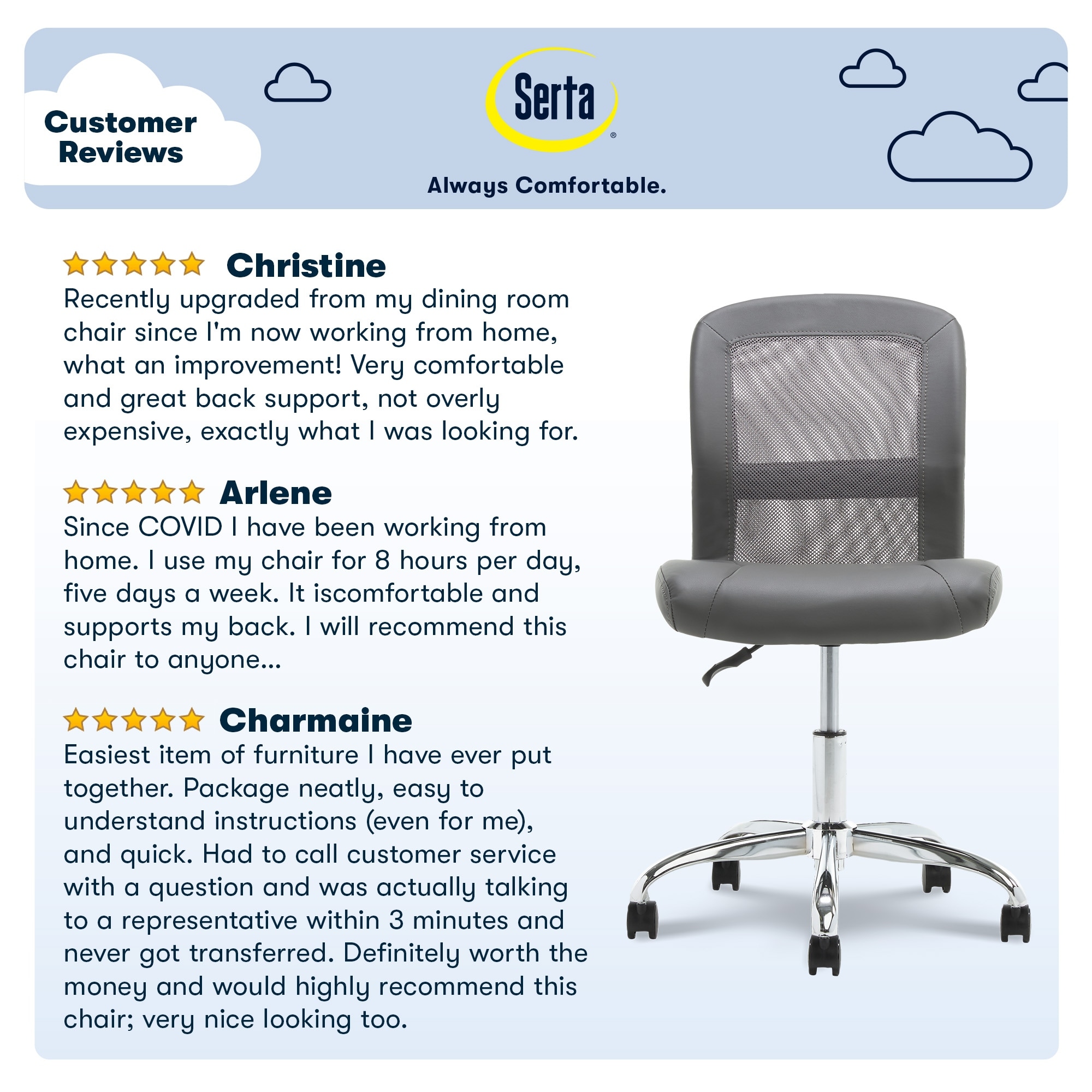 Mainstays office chair discount instructions