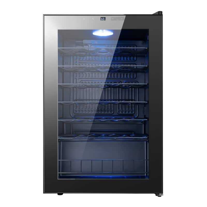 Yeego 46 Bottle Wine/Beverage Fridge, Freestanding, Digital Temperature Control