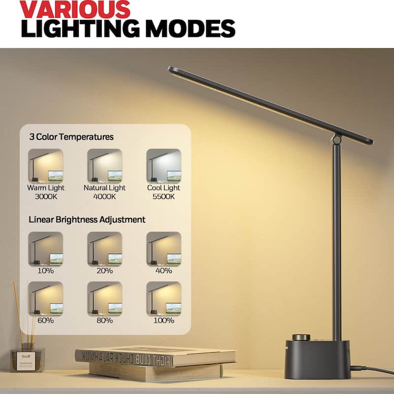 Honeywell LED Foldable Desk Lamp Dimmable Eye Caring Desk Light