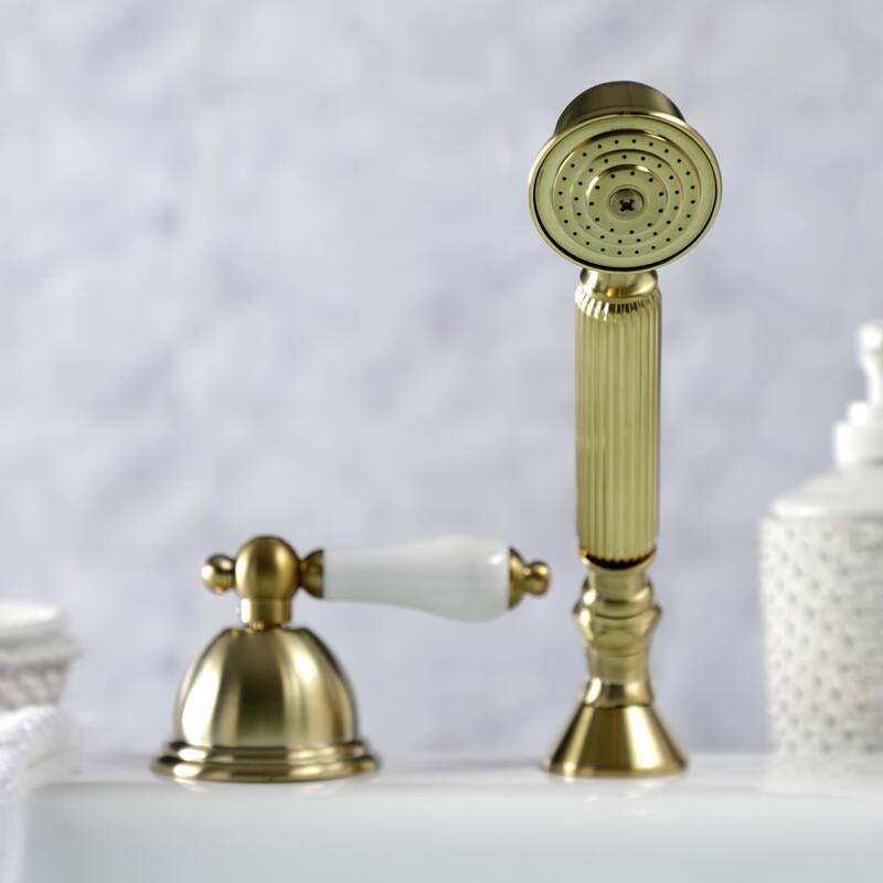 Vintage Deck Mount Hand Shower with Diverter for Roman Tub Faucet