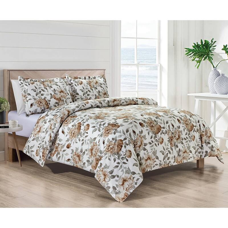 Bibb Home 4 pc Duvet & Down Alternative Comforter Set