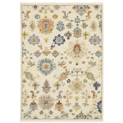 Style Haven Lawson Traditional Persian Wool Fringe Edge Area Rug
