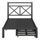 preview thumbnail 8 of 7, Metal Platform Bed with 2 Drawers, Twin
