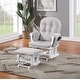 preview thumbnail 23 of 32, Suite Bebe Mason Glider and Ottoman White Woven Grey