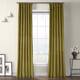Exclusive Fabrics Heritage Plush Velvet Single Curtain Panel - 50 X 108 - Retro Green