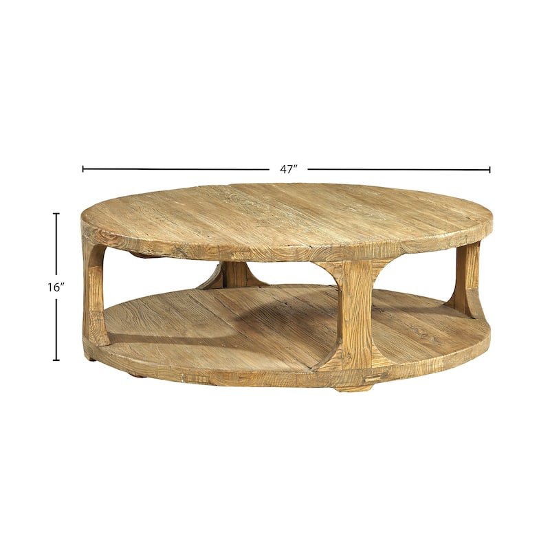 Southern Shores 47-inch Round Reclaimed Elm Coffee Table
