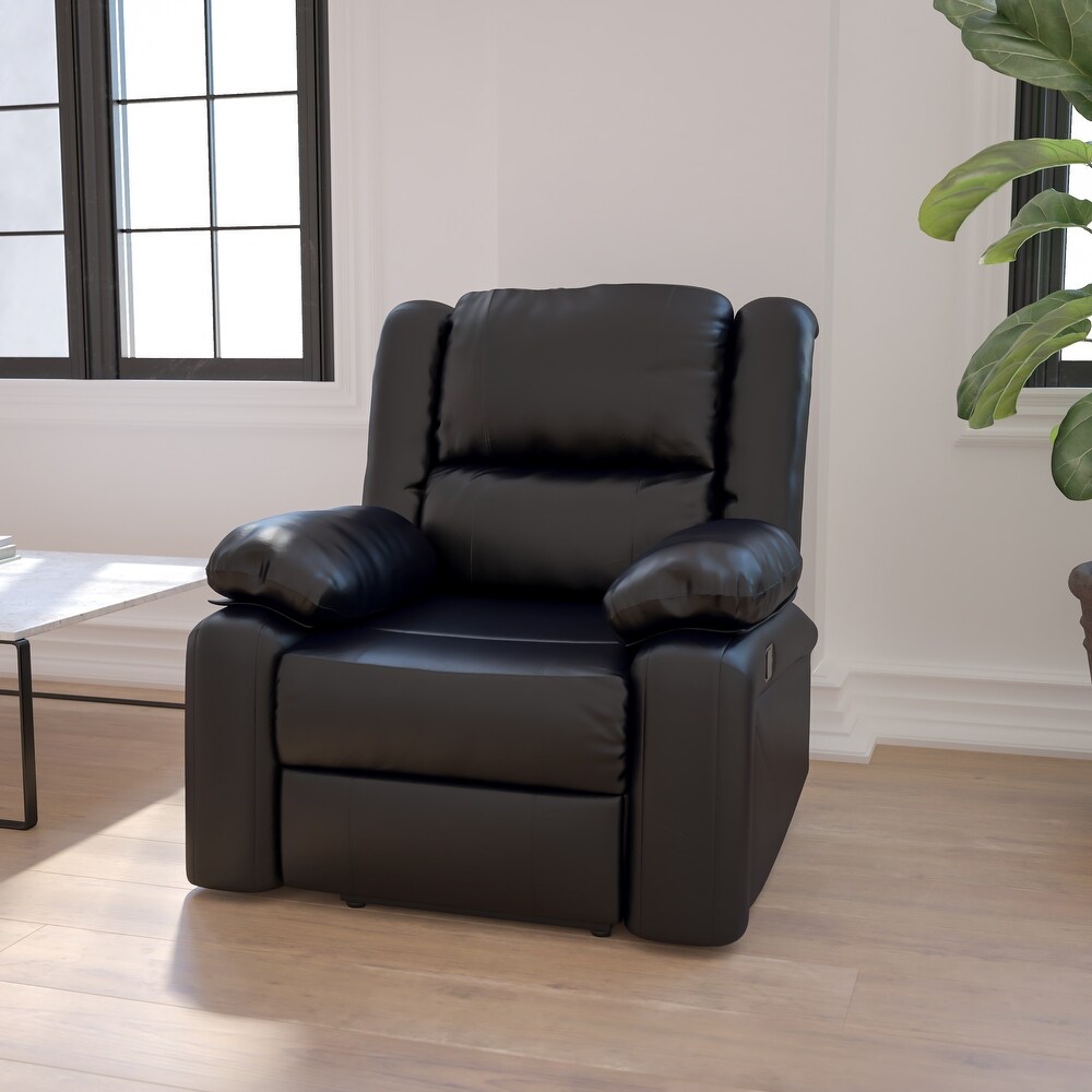 flash furniture leather rocker recliner