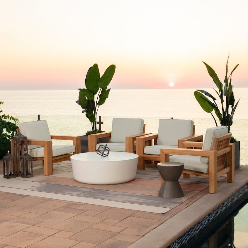 ARDEN Foam Outdoor Double Welted Deep Seat Cushion Set, 24 x 24