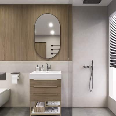 Noble 24" Free Standing Vanity with Reinforced Acrylic Sink - 24" Width