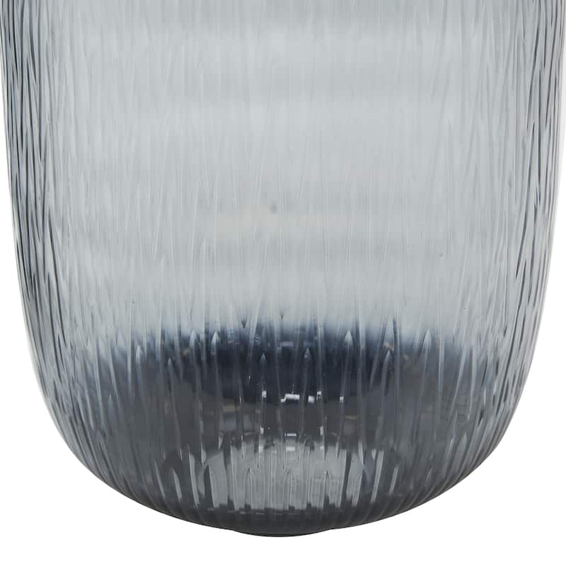 Glass Textured Ombre Decorative Vase - Set of 2 Black - Roche River Decor
