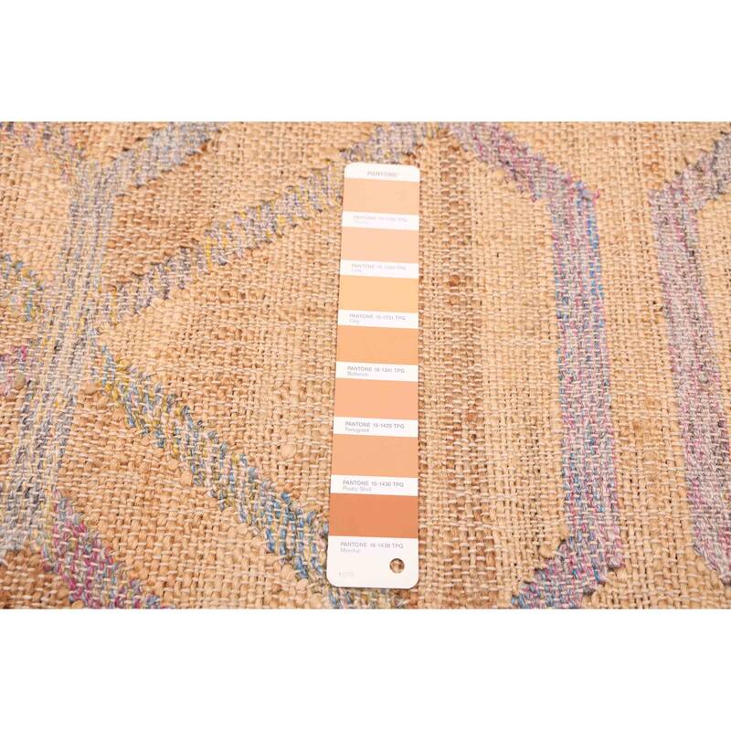 ECARPETGALLERY Flat-Weave Palas Denizli Tan Jute Kilim - 5'5 x 7'5