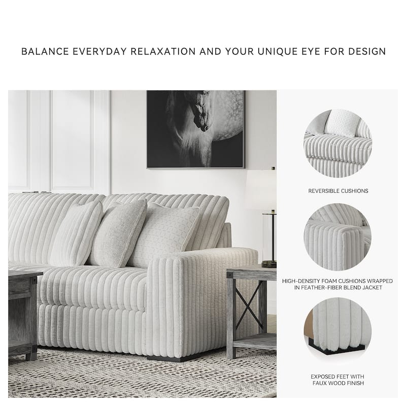 Signature Design by Ashley Stupendous Gray 4-Piece Sectional - 172"W x 133"D x 41"H