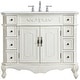 preview thumbnail 1 of 9, Elegant Lighting VF10142-VW Danville 42" Free Standing Single Basin Antique White - Antique