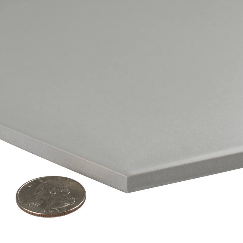 Merola Tile Textile Basic Hex Silver 8-5/8" x 9-7/8" Porcelain Floor and Wall Tile