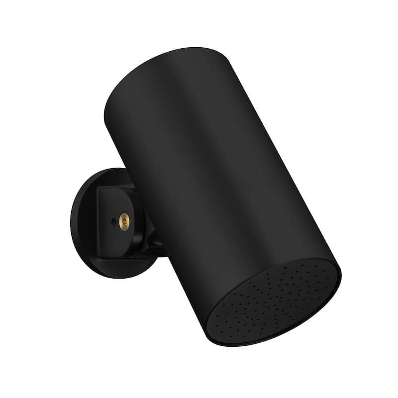 Wall-mounted adjustable showerhead - Round-rainfall - Matte Black