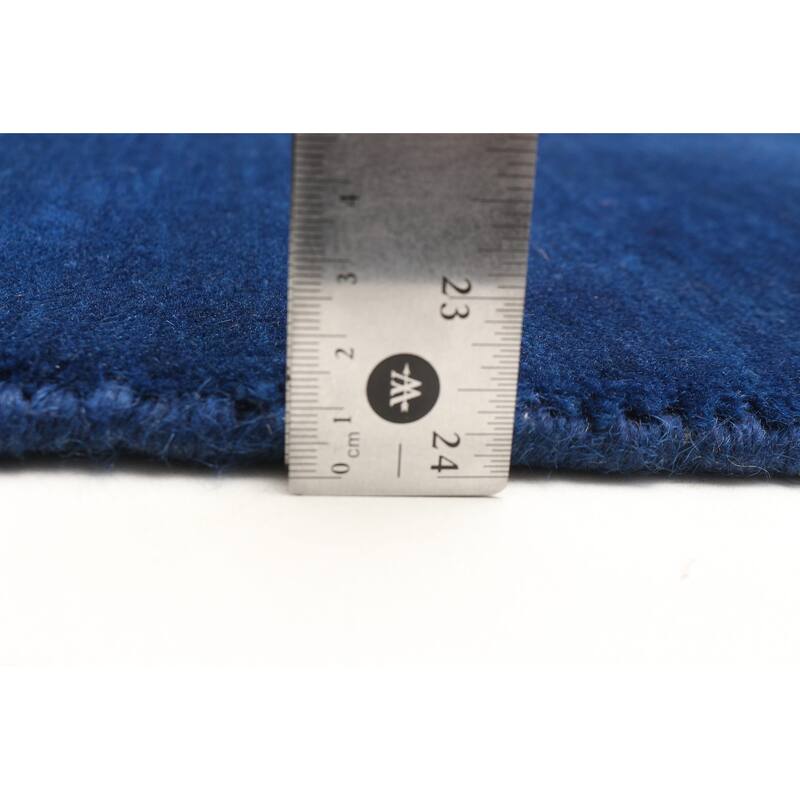 ECARPETGALLERY Hand Loomed Kashkuli Gabbeh Dark Navy Wool Rug - 4'0 x 5'6