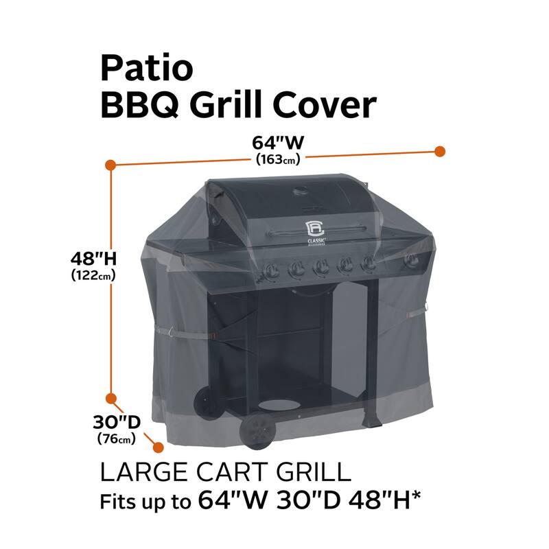 Classic Accessories StormPro RainProof BBQ Grill Cover - 64"L x 30"D x 48"H