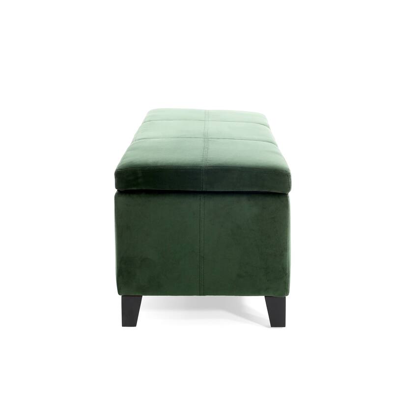 Premium Velvet Storage Ormans Bench Doubles as a Coffee Table in the Living Room