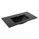 preview thumbnail 114 of 120, JONATHAN Y Aubert 3-Hole Rectangular Ceramic Single Sink Basin Vanity Top 36 in. - Black Marble Effect