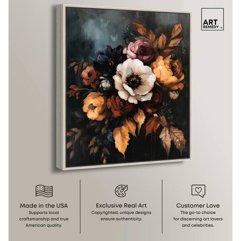 Dark Roses Beauty II Canvas by Art Remedy