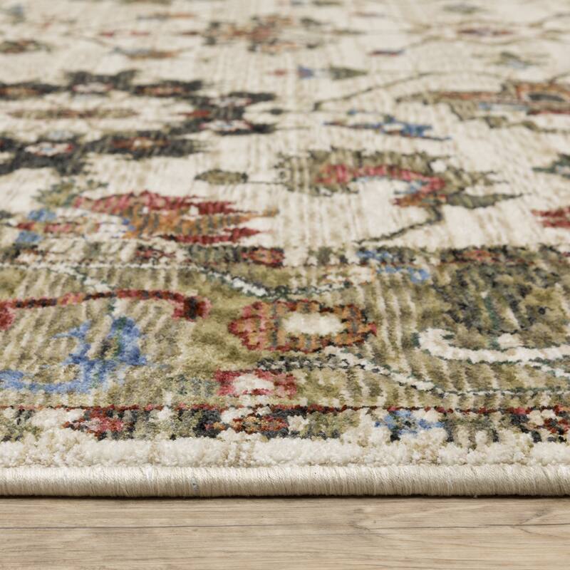 Style Haven Henretta Bordered Persian Fringe Edge Area Rug