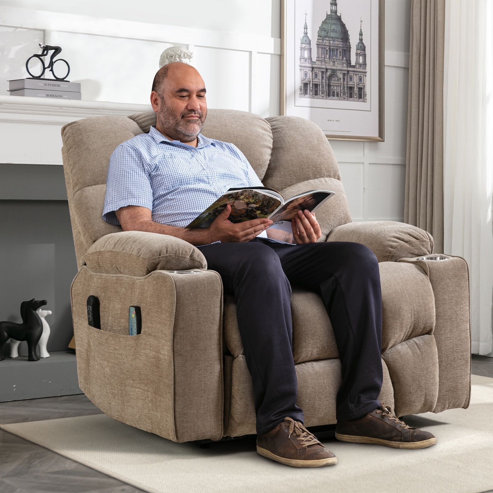 Power Recliner Dual Rocking Recliner Rocker Recliner Double