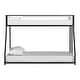preview thumbnail 7 of 10, Furniture of America Gene Modern Matte Black Metal Low Profile Bunk Bed with Reversible Ladder
