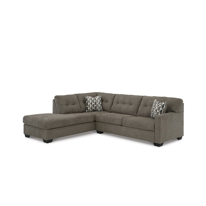 Signature Design by Ashley Mahoney 2-Piece Sleeper Sectional with Chaise - 105"W x 90"D x 37"H