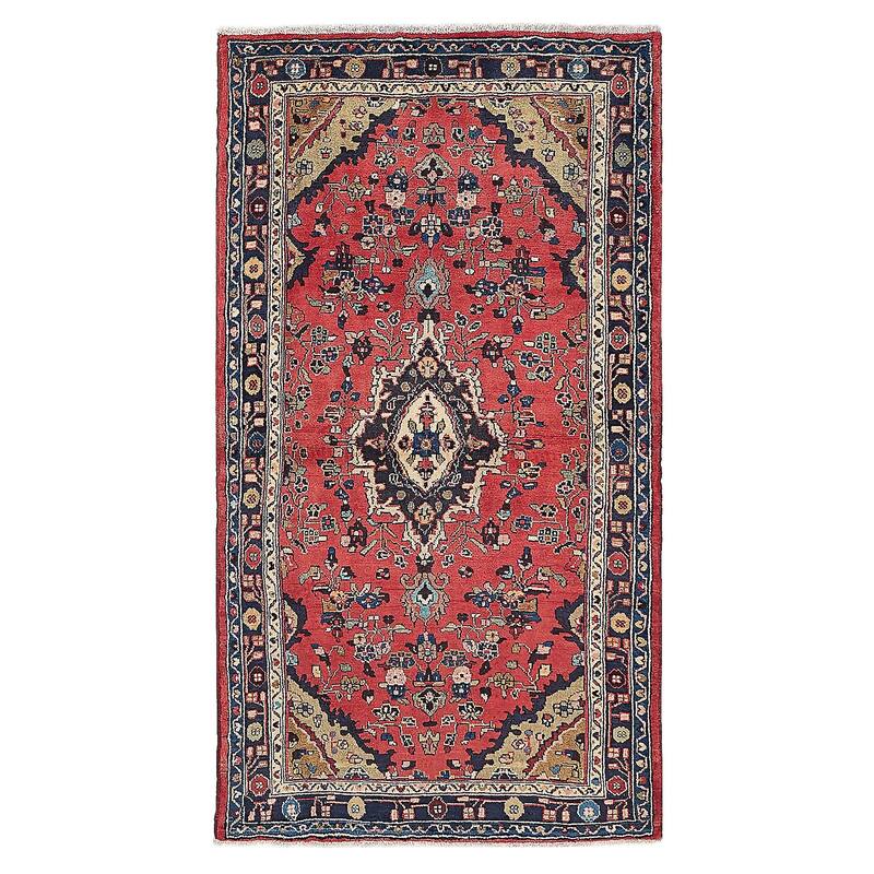 ECARPETGALLERY Hand-knotted Andelz Light Red Wool Rug - 3'5 x 6'5