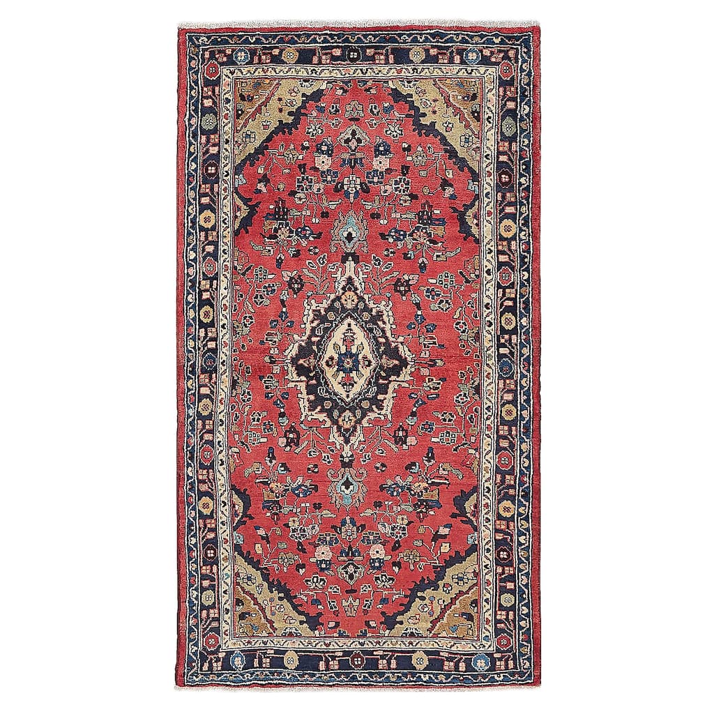 ECARPETGALLERY Hand-knotted Andelz Light Red Wool Rug - 3'5 x 6'5