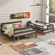 preview thumbnail 2 of 2, Wood Twin XL over Queen Bunk Bed with Ladder, Gray