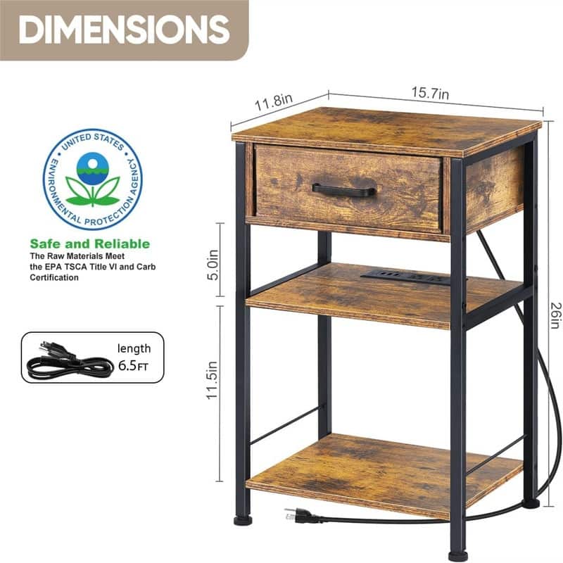 Night Stands with Charging Station